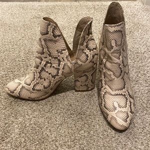 Steve Madden snakeskin booties